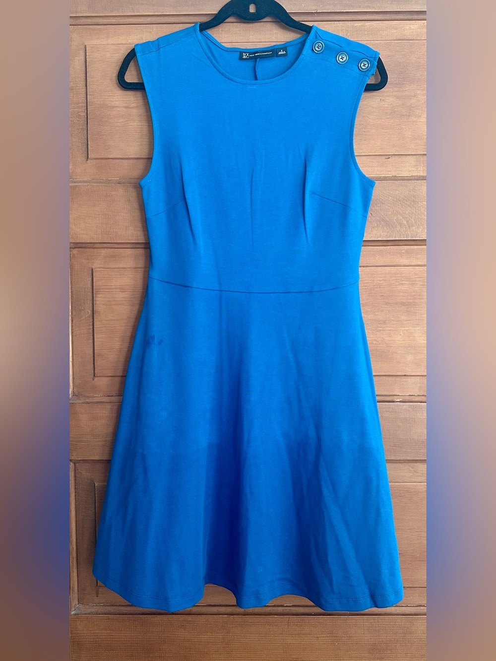 New York & Company Electric Blue Sleeveless Midi Dress, Sz S, stretchy! NEW!!